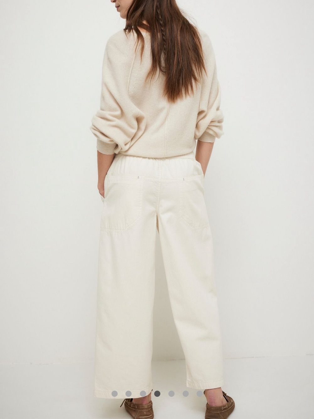 Free People Easy Peasy Pull On Pants Whitish Size Small New - Picture 2 of 12